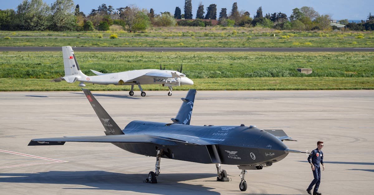 Drone incident at an airport, an aerial view emphasizing security technology and innovation.